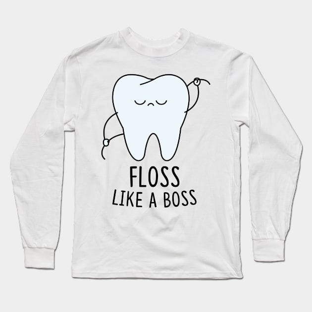 Floss Like A Boss Long Sleeve T-Shirt by redbarron